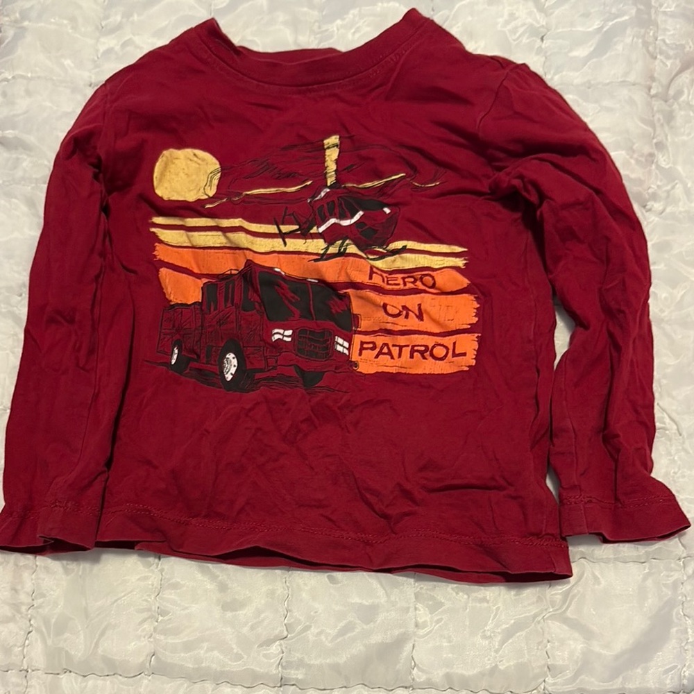 OshKosh B'gosh Red Long Sleeve Graphic Tee